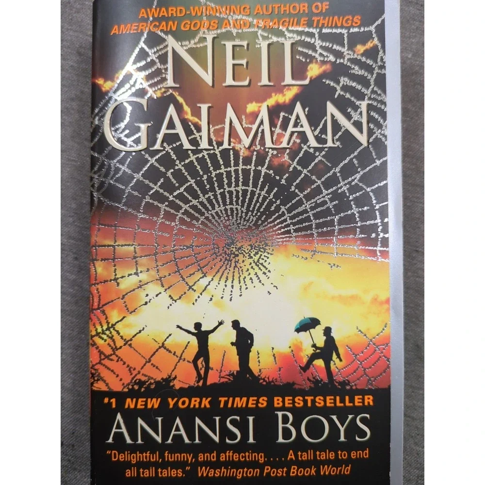 Neil Gaiman Lot of 2 American Gods &‎ Anansi Boys Vintage Paperbacks